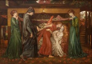 Rossetti, Il sogno di Dante alla morte di Beatrice